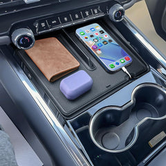 EDBETOS front center console organizer tray for Suburban and Tahoe keeps essentials organized.