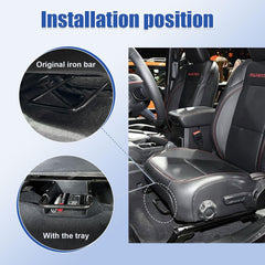 EDBETOS front under-seat tray for Gladiator JT provides concealed space under the front seat