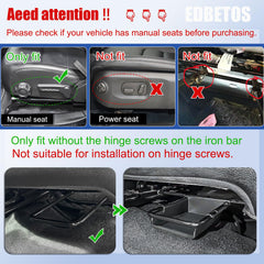 EDBETOS front under-seat tray for Wrangler JLU blends with the interior seamlessly