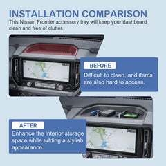 Sleek dashboard aesthetics with EDBETOS insert tray complementing the interior