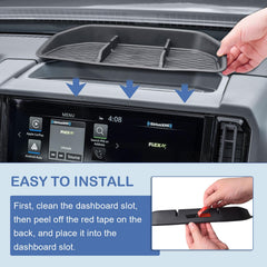 Easy installation of EDBETOS dashboard insert tray without tools