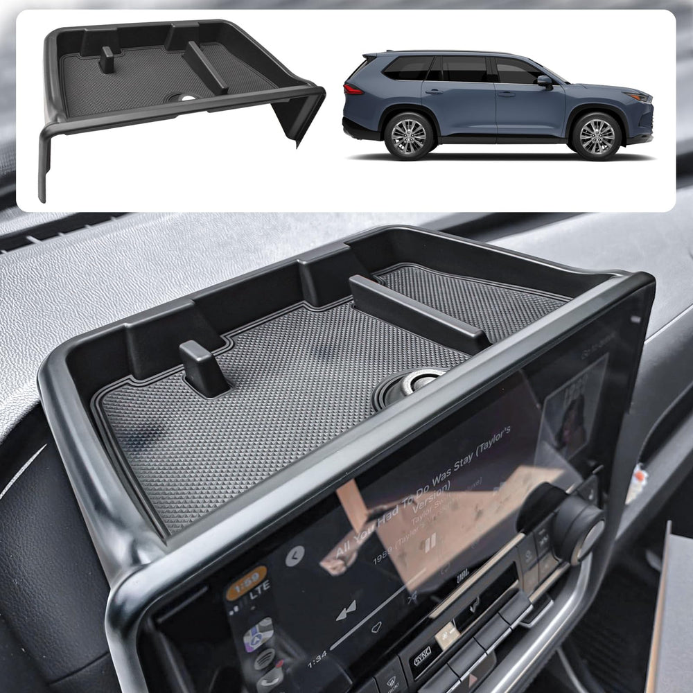 EDBETOS Grand Highlander dash tray fit view demonstrates factory-like storage and organized essentials.