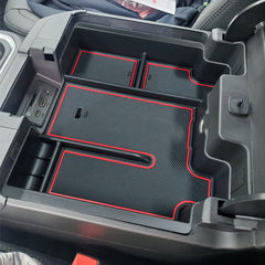 EDBETOS precise-fit center console tray keeps everything organized.