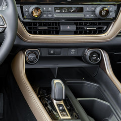 Quiet drive with organized essentials and reduced clutter inside the console.
