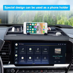 EDBETOS compact tray enhances dashboard aesthetics while increasing storage.
