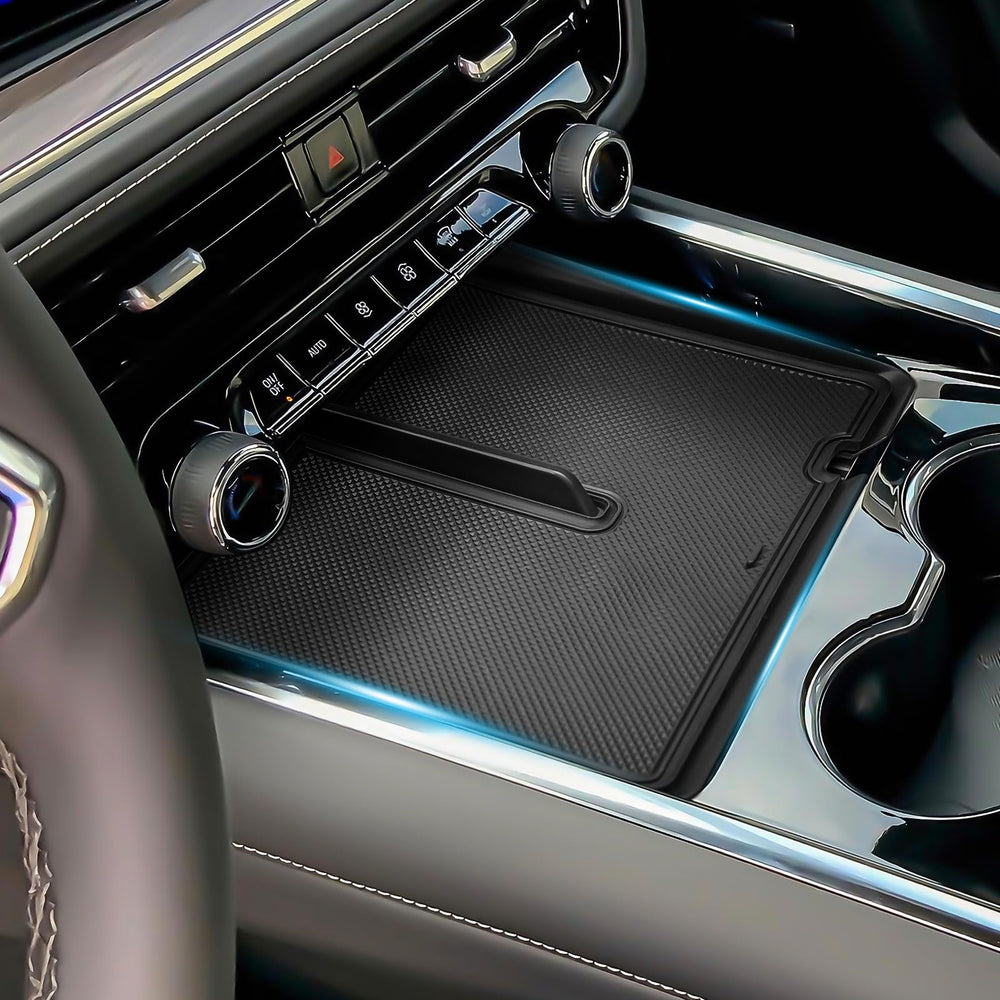 Removable rubber mats simplify cleaning after spills.