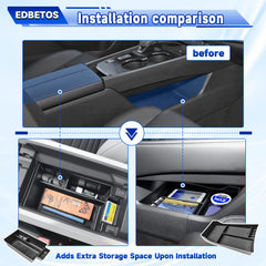 EDBETOS Rogue lower console organizer adds organized compartments.