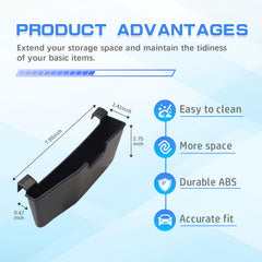 Anti-slip pads inside the organizer prevent rattling on rough roads
