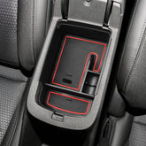 EDBETOS Trax center console tray installed for organized storage on the go