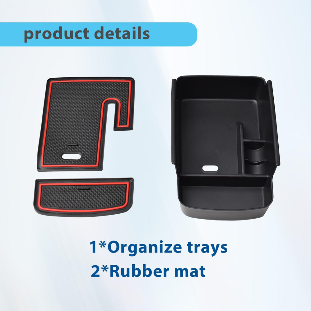 Full console view showing integrated storage addition for the Trax