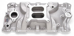 Edelbrock 2701 Performer intake manifold top view for enhanced low-to-mid RPM breathing
