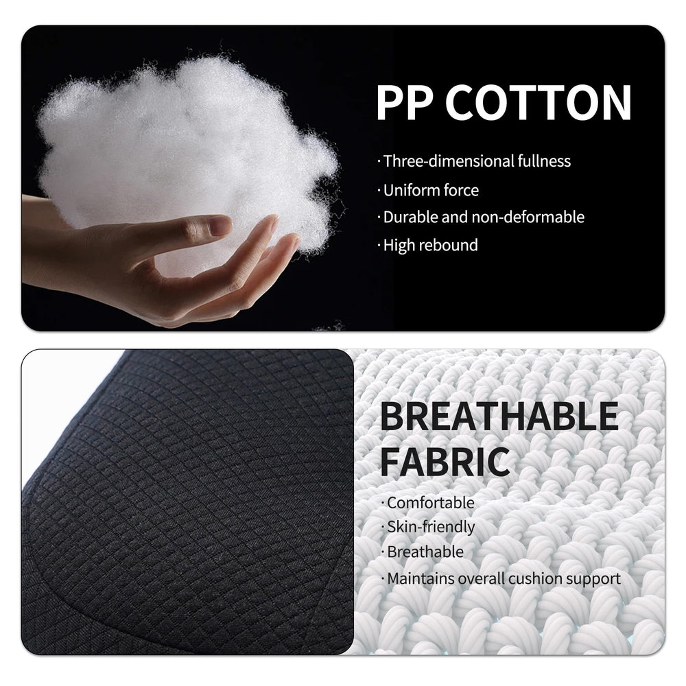 EDIETH strap-secured cushion stays firmly in place on seating.