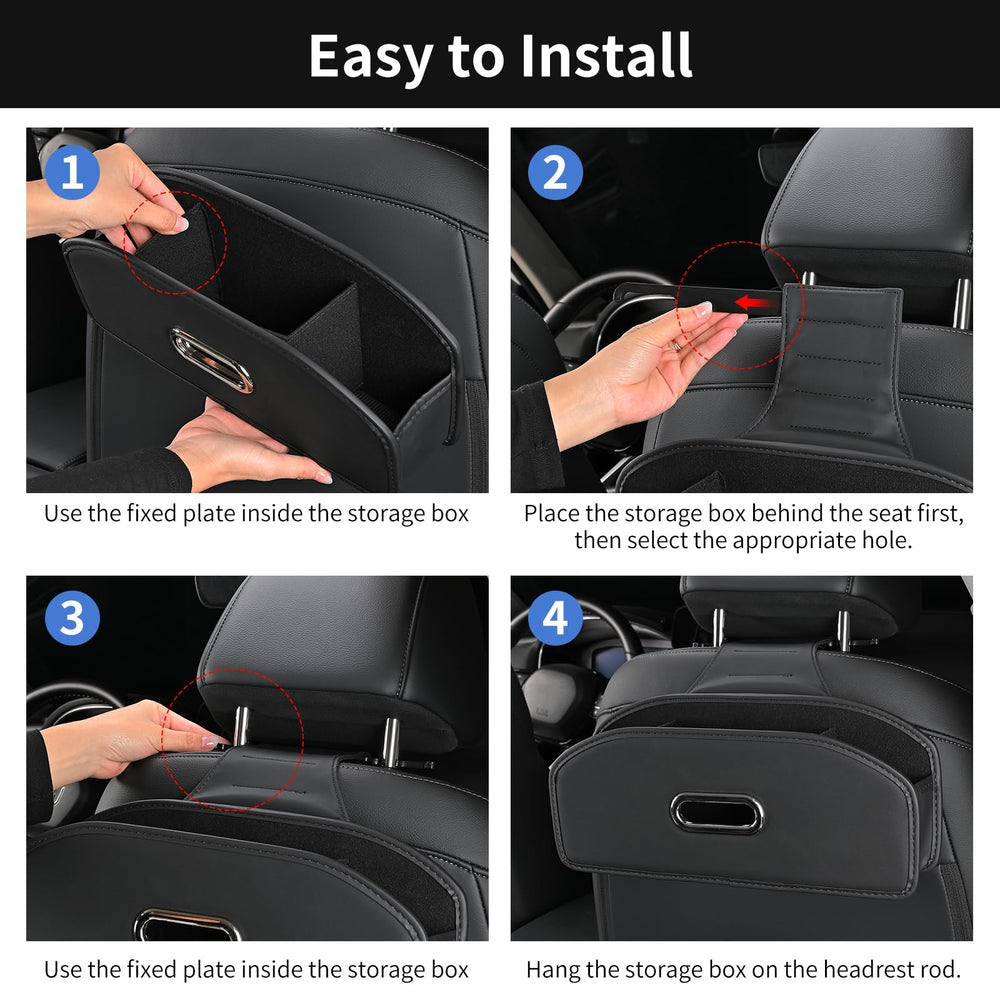 Edotim durable leather backseat organizer withstands daily family use.