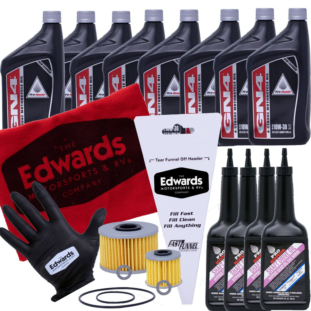 Edwards Oil Change Kit for Honda Pioneer 1000 package, complete contents for quick maintenance.