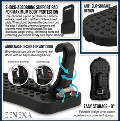 EENEXA roof-rack access with secure, non-slip stepping surface.