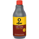 Effax Leather Combi Bottle application image: clean, grease-free leather with nourished fibers.