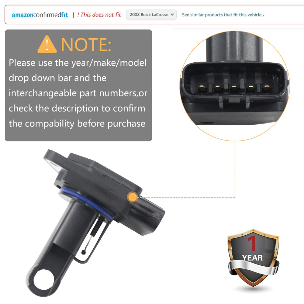 Effoexparts MAF sensor suited for Mazda 2-6 with compact design