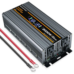 EFFORTWAY 2000W inverter front view, compact design for portable off-grid power.