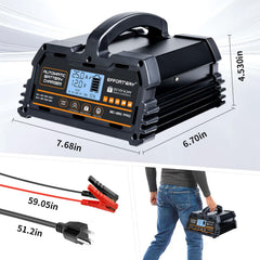 EffortWay 25A charger ideal for trucks and motorcycles.