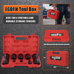 EGOFIX 34mm socket features laser markings for quick identification in low light