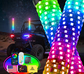 Ehaho 4FT Fat Whip light for UTV improves daytime visibility with bright RGB LEDs.