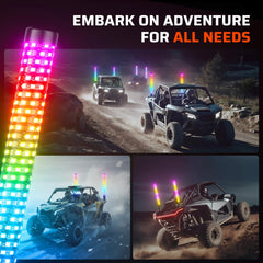 Ehaho light synchronizes with music for dynamic off-road ambience.