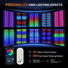 Ehaho Fat Whip Lights app and remote control for color and pattern customization.