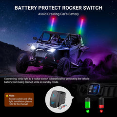 Ehaho Fat Whip Lights offer turn signals, music sync, and safety lighting.