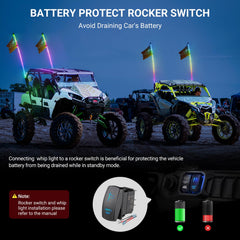 Ehaho offroad flags for easy identification and personality