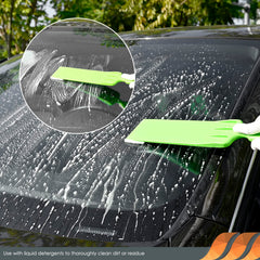 EHDIS green paddle squeegee with scrubber cleans delicate surfaces before tinting.
