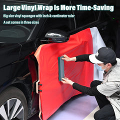 EHDIS medium vinyl squeegee on curved surfaces for precise application.