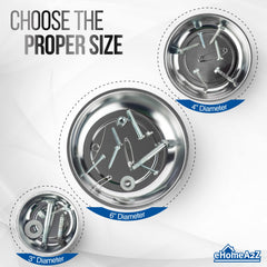Sleek stainless steel finish resists wear and cleans easily.