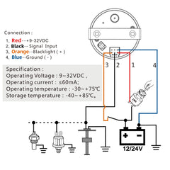 EIKLIM 2-inch dial fits standard openings for quick mounting