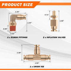 Brass 360 swivel elbow fittings from EilxMag for flexible routing
