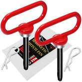 EilxMag magnetic hitch pin two-pack in red for easy trailer connections.