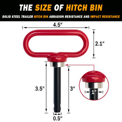EilxMag magnetic hitch pin showing secure hold and easy release