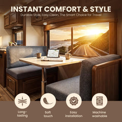 Eilyr RV dinette cushion cover 4-piece set provides complete booth refresh