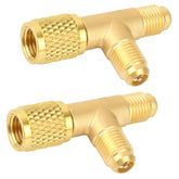 EINDER quick coupler tee with built-in valve core enables quick servicing