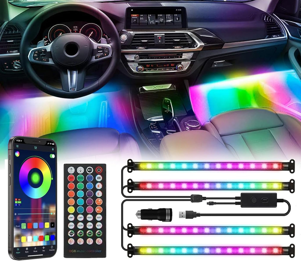EJ's SUPER CAR RGB-IC interior lights delivering vibrant cabin colors for mood customization.
