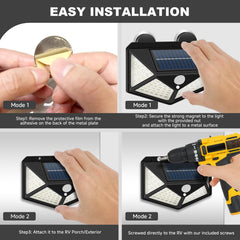 EJYTRVT 1200mAh battery with fast solar charging for dependable night lighting