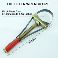 EJYTRVT oil filter wrench compact ergonomic design stores easily.