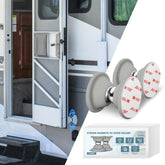 EJYTRVT RV door holder on outside door with a strong magnet for easy opening.