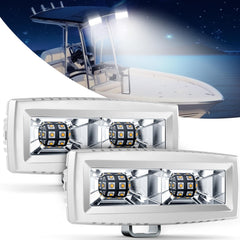 EK ENNOKING Marine LED Light Bar 5-inch front view shows compact design for tight boat spaces.