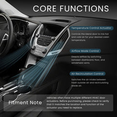 EKLN HVAC blend door actuator installed in vehicle improving defrost and vent balance