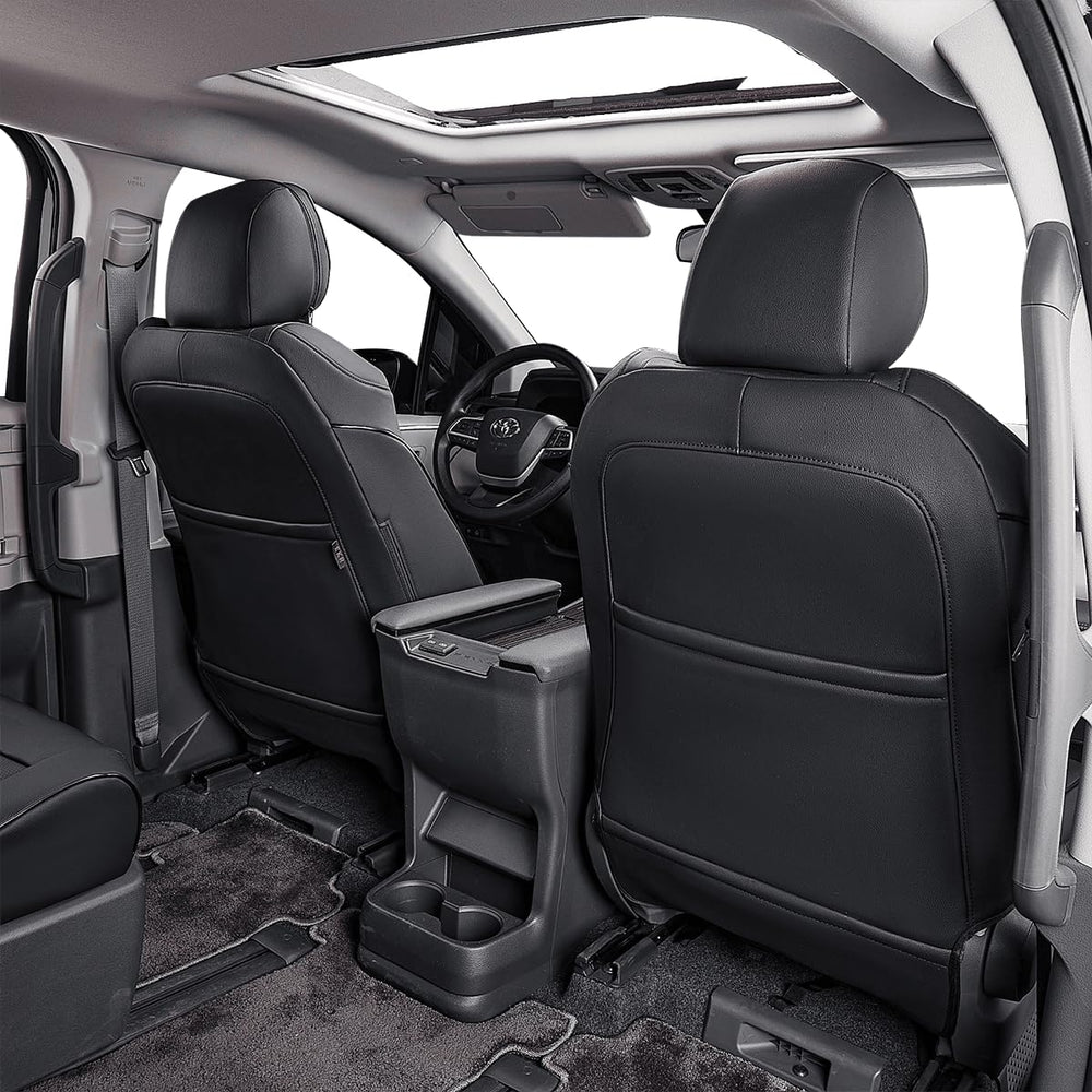 EKR Sienna 2nd-row captain seats cover with legrest protection.