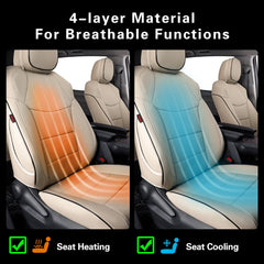 Beige 7-seat Sienna seat cover set for trips