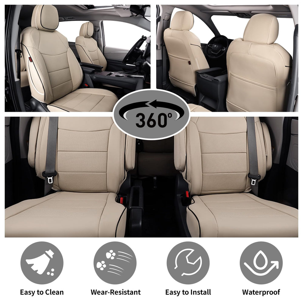 EKR Sienna full set seat protectors with anti-slip backing stabilize seating