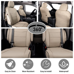 EKR Sienna full set seat protectors with anti-slip backing stabilize seating