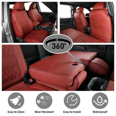 EKR Tacoma non-slip-back seat cover backing stays securely in place.