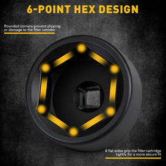 ELEAD 6-Point Metric Sockets 24–38mm with instant size identification.